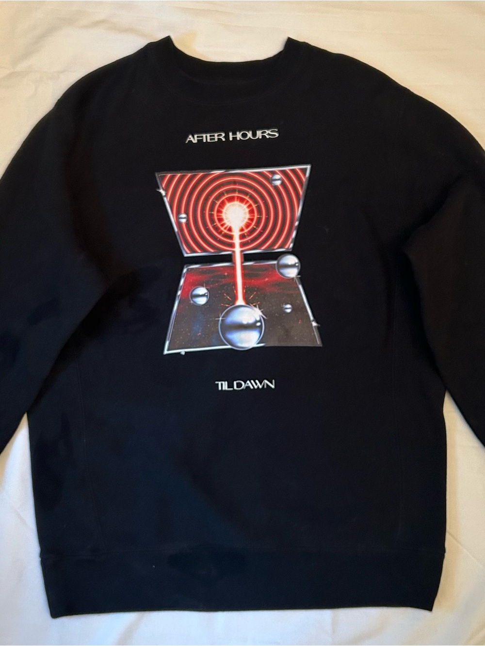 After Hours Til Dawn Graphic Crewneck Sweater - Black